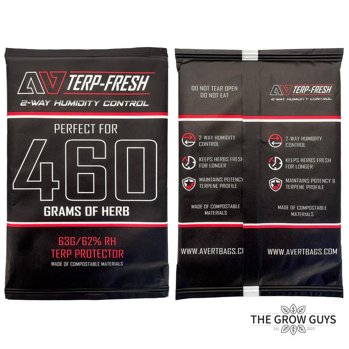 Terp Fresh 460g by Avert — Compostable 2-Way 62% RH Humidity Pack for Bulk Bins & Pound Storage
