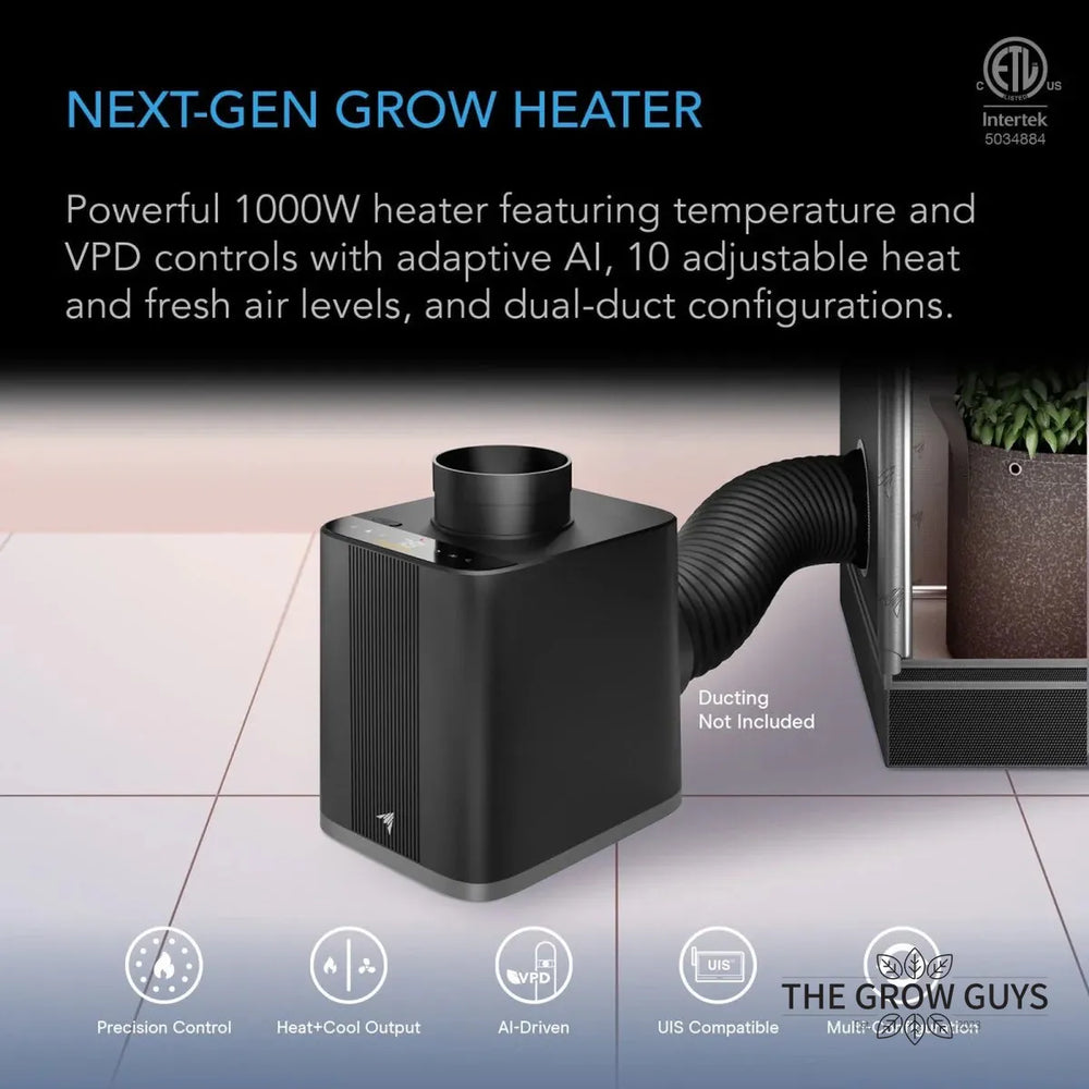 Thermoforge T7 Plant Heater by AC Infinity - AI-powered VPD temperature control system