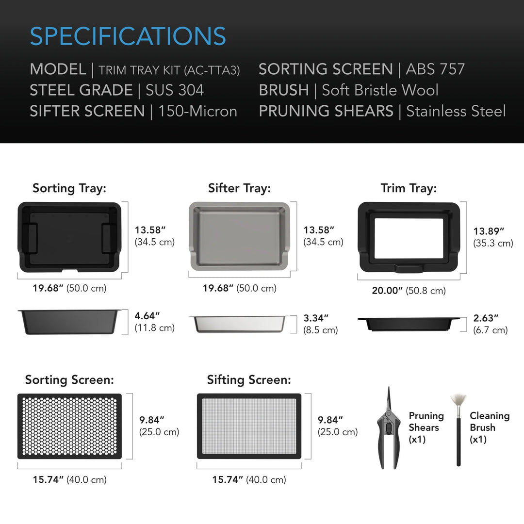 Large Trim Tray System by AC Infinity