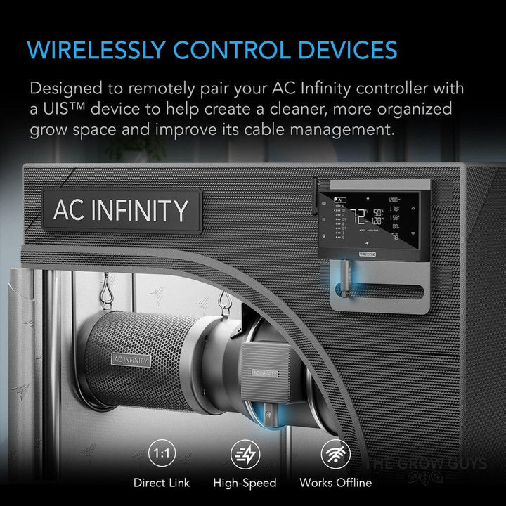 UIS 1-to-1 Transmitter & Receiver by AC Infinity — Wireless Connection for UIS Controllers & Devices