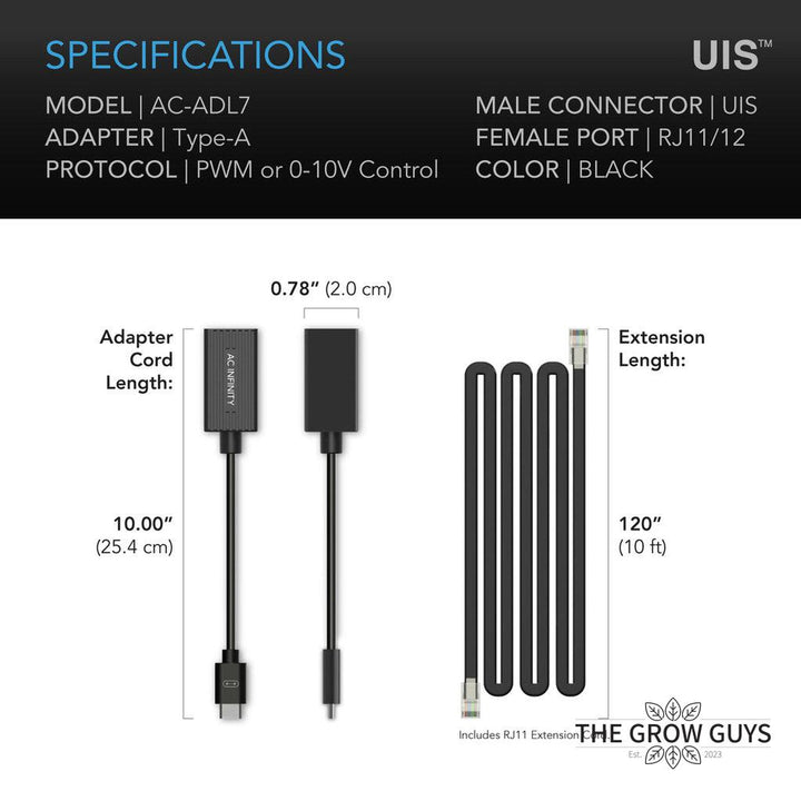 UIS Lighting Adapters by AC Infinity — Smart Control for Third-Party Grow Lights