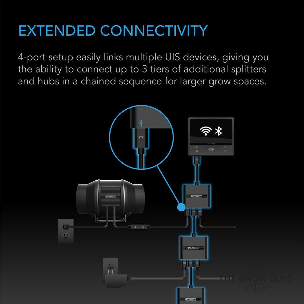 UIS Splitter Hub 4-Port by AC Infinity — Run Four Devices From One Controller Port