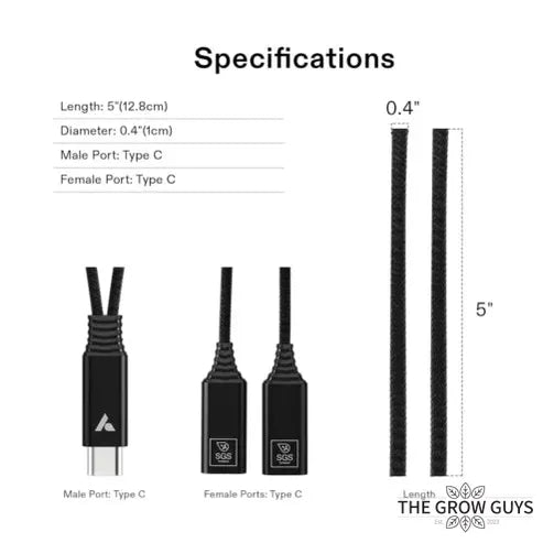 USB-C Splitter for GrowHub Controller E42A by VIVOSUN - smart grow controller expansion cable