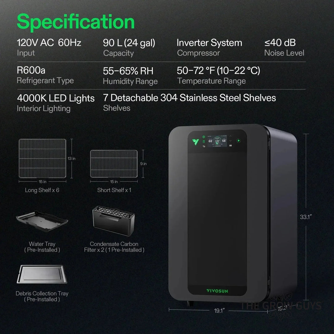 VCure Smart Post-Harvest Box by VIVOSUN - smart drying and curing machine