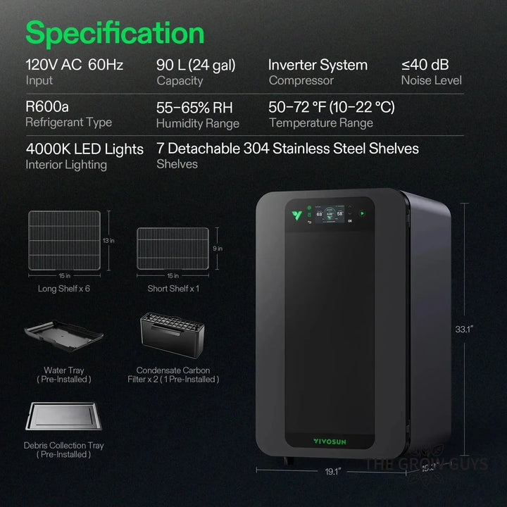 VCure Smart Post-Harvest Box by VIVOSUN - smart drying and curing machine