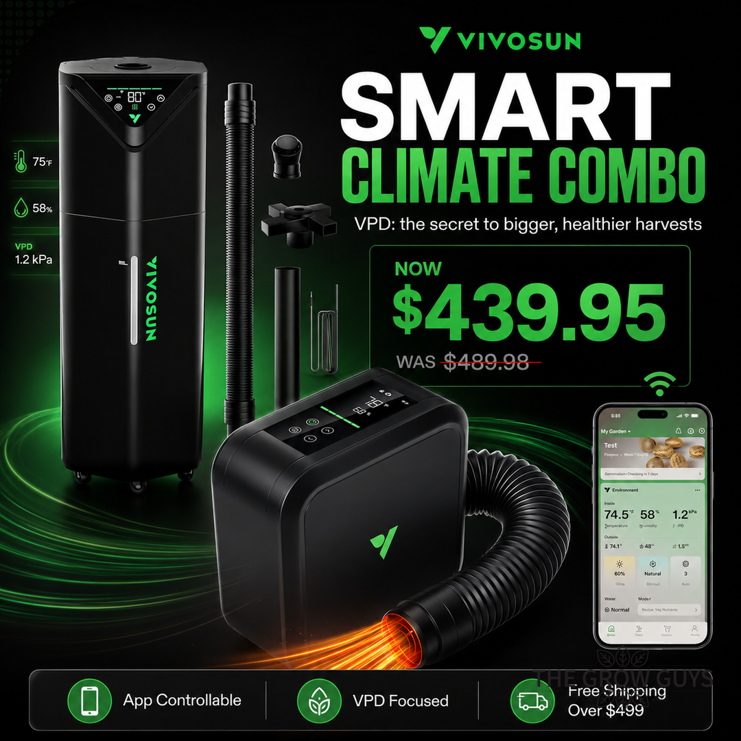 VIVOSUN Smart Climate Combo — AeroStream H19 Humidifier + AeroFlux 700W Heater for VPD Control