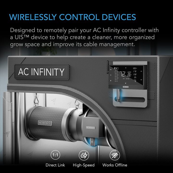 UIS 1-to-1 Transmitter & Receiver by AC Infinity – Wireless Grow Room Connector