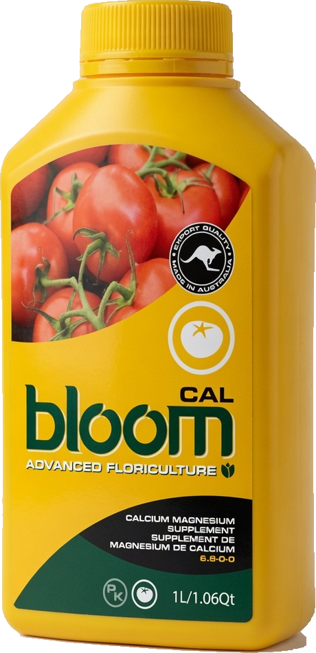 Bloom Cal yellow bottle, calcium and magnesium supplement by Bloom Yellow Bottles