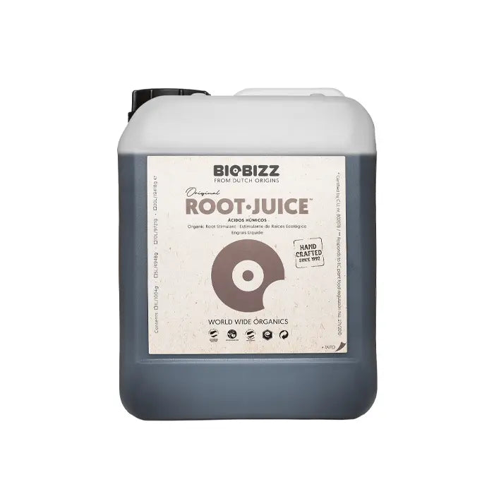 Root-Juice by BioBizz — organic humic acid and seaweed root stimulant, 5L can