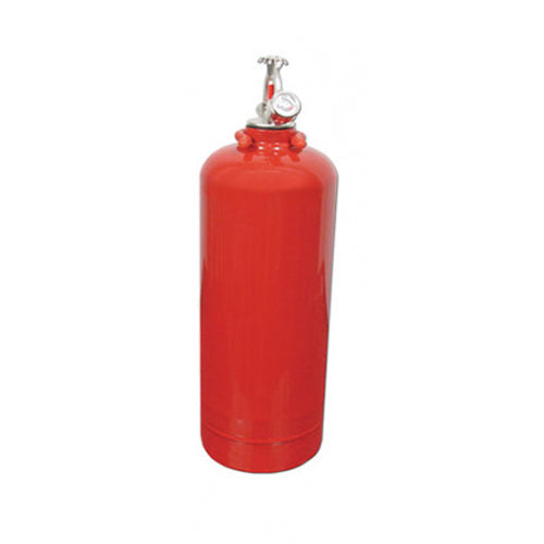 Flame Defender 2kg automatic fire extinguisher, red cylinder with sprinkler valve