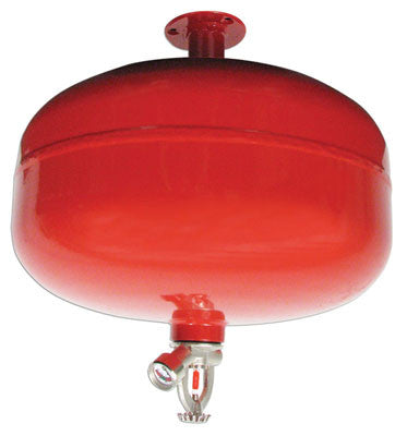 Flame Defender 6kg automatic fire extinguisher, ceiling-mount dome with sprinkler head