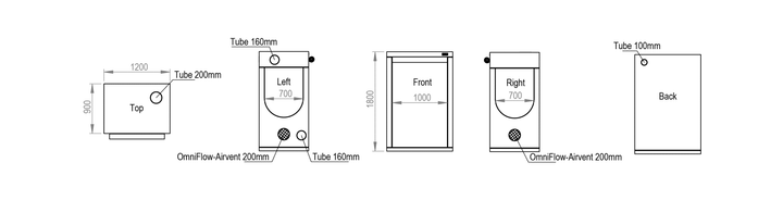 1.2 x 0.9 x 1.8m Grow Tent — Ambient R120 by HOMEbox