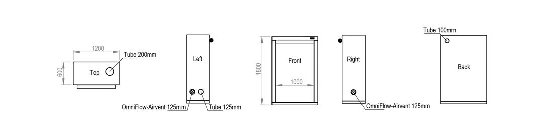 1.2 x 0.6 x 1.8m Grow Tent — Ambient R120S by HOMEbox