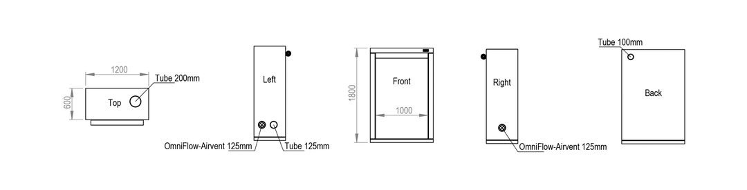 1.5 x 0.8 x 2m Grow Tent — Ambient R150 by HOMEbox