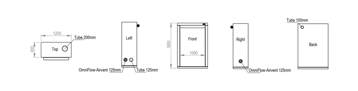1.5 x 0.8 x 2m Grow Tent — Ambient R150 by HOMEbox