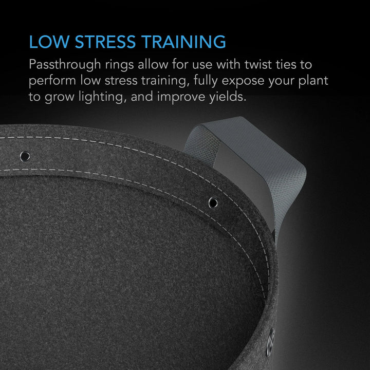 Heavy Duty Fabric Pots by AC Infinity — 500G 5-Pack with Steel LST Rings