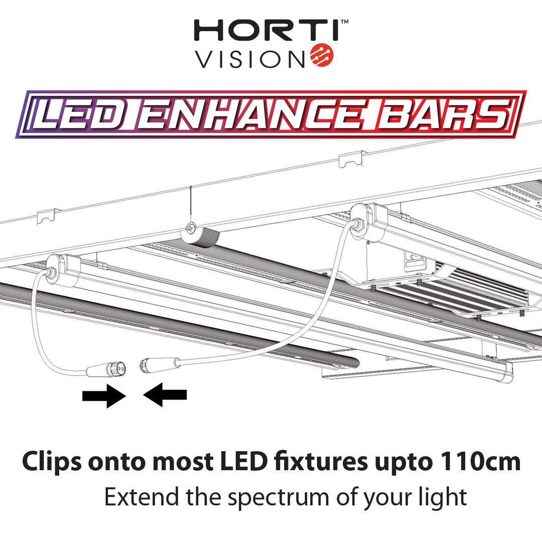 50W LED Enhance Bars by Hortivision - spectrum booster bars for LED grow lights