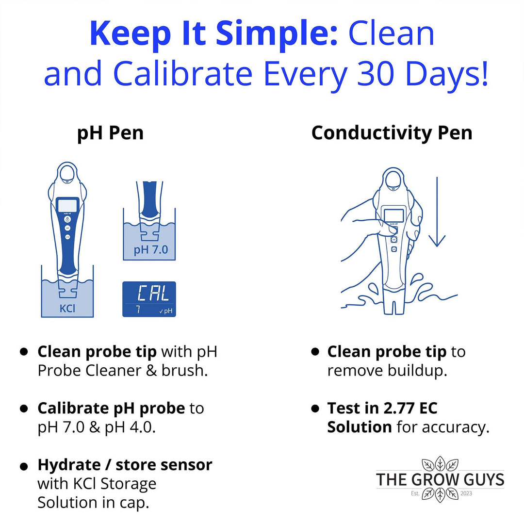 pH & Conductivity Starter Pack by Bluelab — Complete pH, EC & Temperature Testing Kit