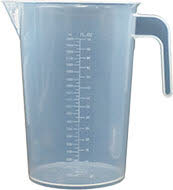 2L clear plastic measuring jug with handle and pour spout, The Grow Guys