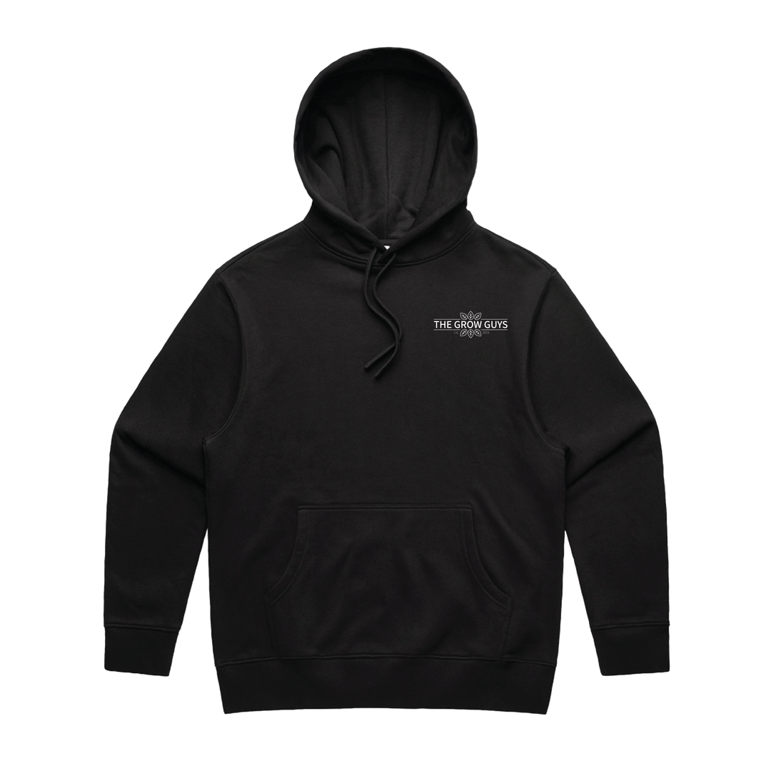 Built by Growers Heavy Hood by The Grow Guys — Premium 400 GSM Oversized Black Pullover Hoodie