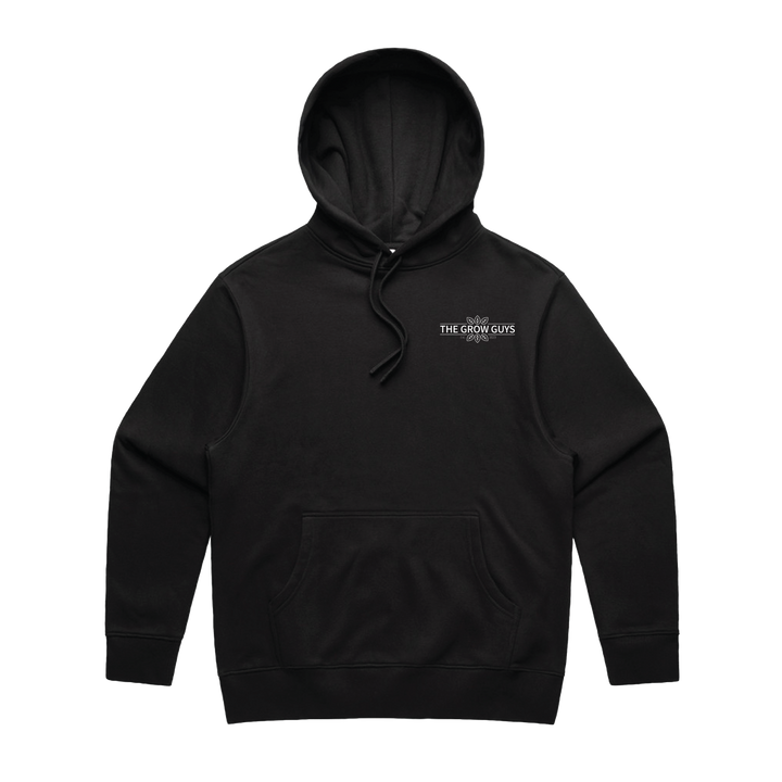 Built by Growers Heavy Hood by The Grow Guys — Premium 400 GSM Oversized Black Pullover Hoodie