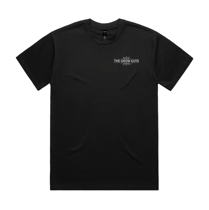 Built by Growers Heavy Tee by The Grow Guys — Premium 280 GSM Oversized Black Cotton T-Shirt